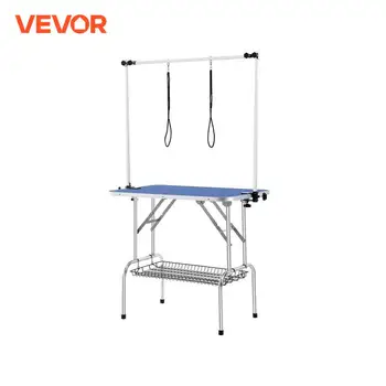 VEVOR Pet Grooming Table Two Arms with Clamp Dog Grooming Station Foldable Pets Stand for Medium Small Dogs with Grooming Loop 1