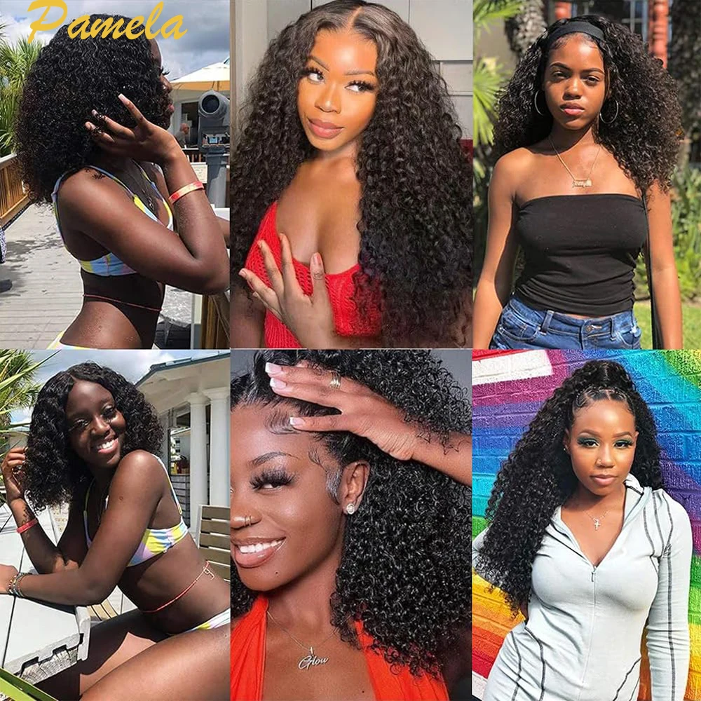 Kinky Curly Clip ins Human Hair 120g 7pcs Curly Clip In Hair Extensions Real Human Hair Brazilian Virgin Hair Full Head for Wome