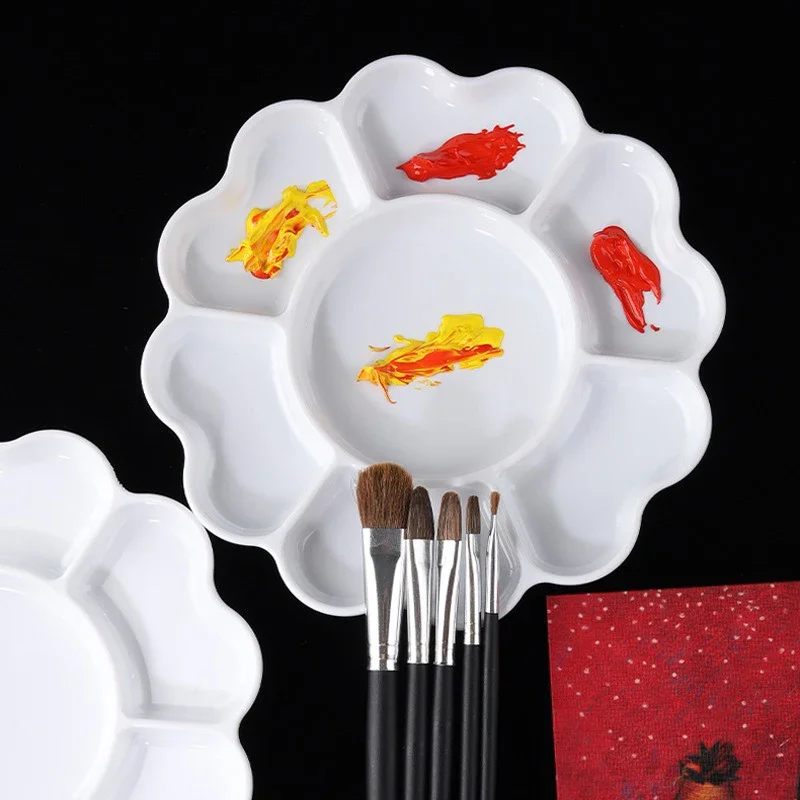 Enhanced Porcelain-Inspired Plum Blossom Petal Art Palette