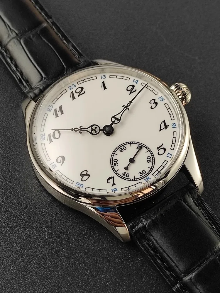 Mens Manual Mechanical Watch Roasted Blue Pin Seagull ST3621 Vintage Business Waterproof Genuine Leather Watch