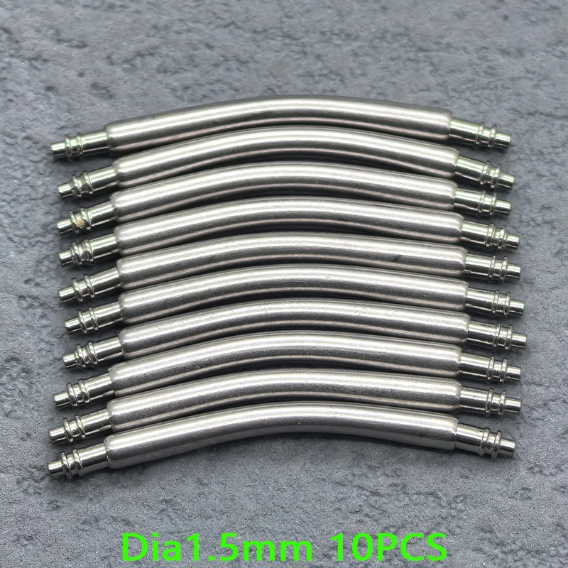 Curved Spring Bar Watch Strap Link Pins - Stainless Steel, Various Diameter and Width Options (10/20PCS)