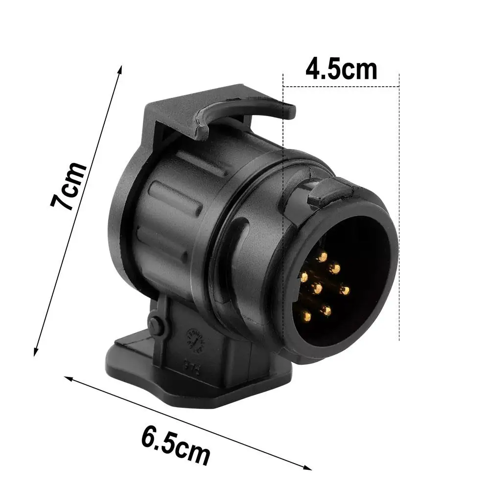 13 To 7 Pin Plug Adapter Trailer Connector 12V Waterproof Trailer Plug Adapter