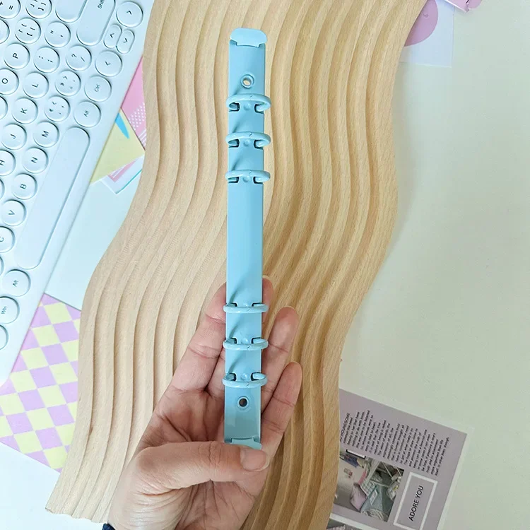 Candy-colored Metal Loose-leaf Iron Clip Macaroon 6-hole Binder A5 Binder Loose-leaf Clips Notebook Rings binder clips metal clamp clips paper binders