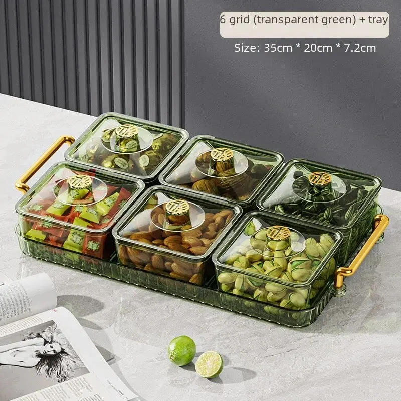 Green six grid + tray