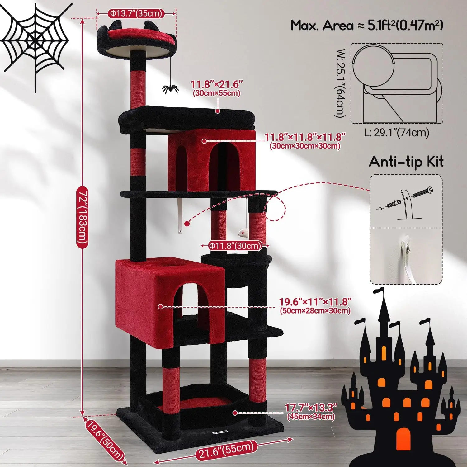 Gothic Coffin Cat Tree 6