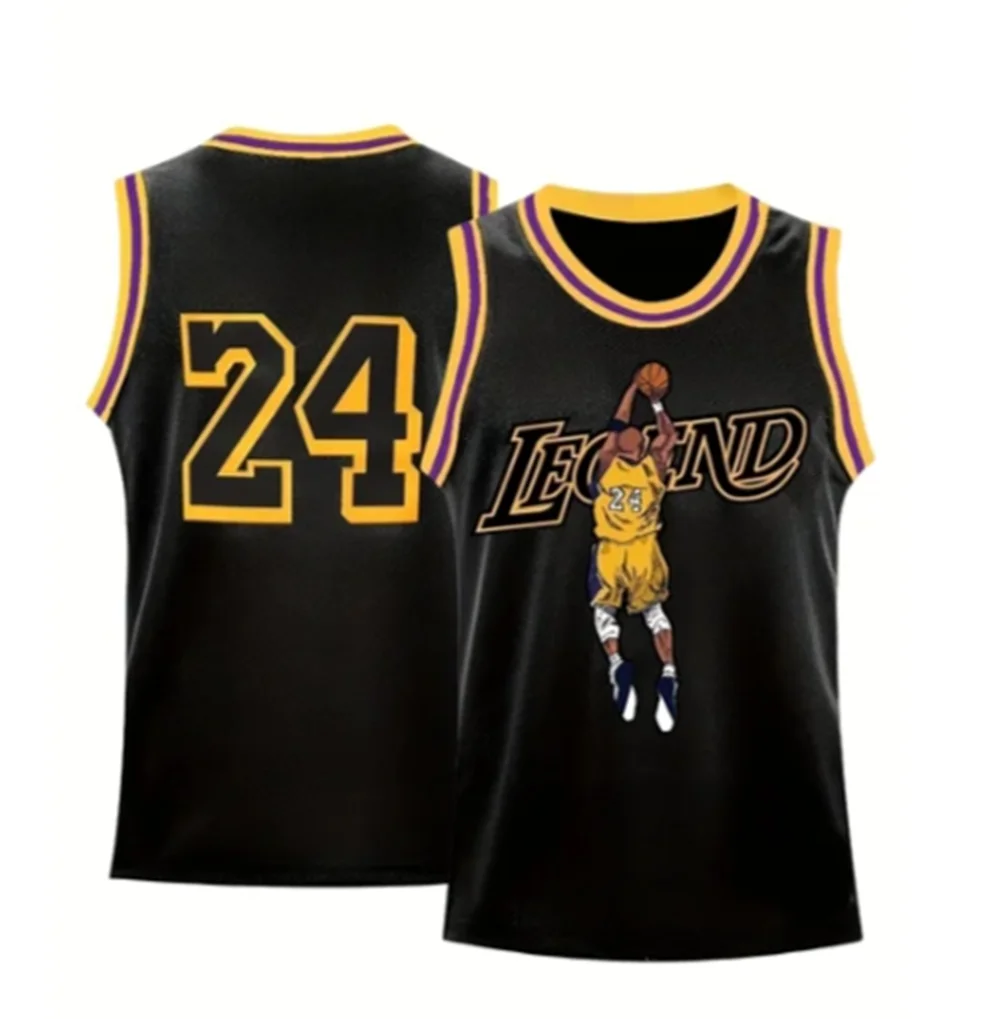 Camiseta de baloncesto para niños y adultos, camiseta sin mangas de Kobe 24 Jordan 23 James 23, camisetas deportivas, chaleco tr majid jordan 1 cd