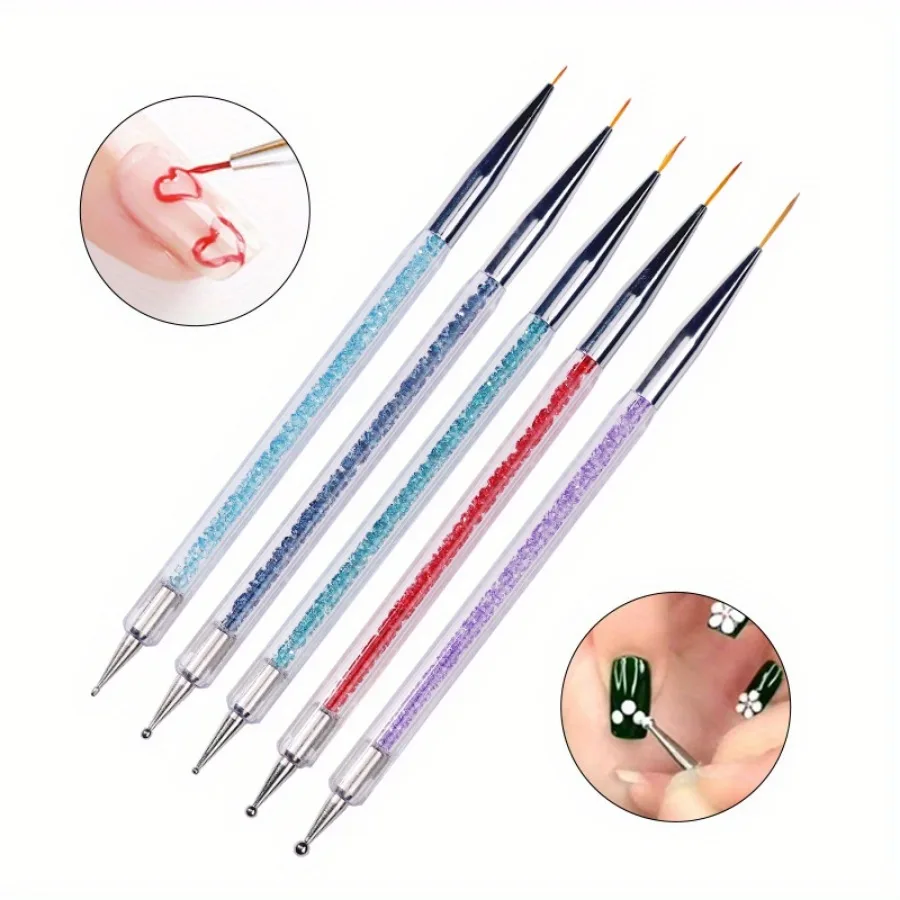Dual Head Nail Brushes Set of 5