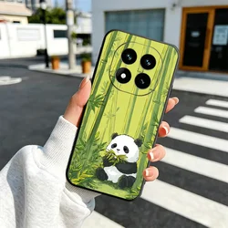 Adorable Cartoon Panda Soft Black Phone Case Cover for Redmi Note14ProPlus (KHTY00138A)