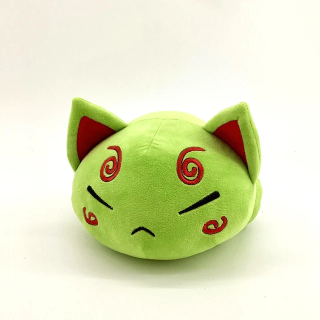 18x32cm Kawaii Green Cat Plush Toys Stuffed Soft Round Animal Cat Pillow Nap Cushion Creative Birthday Gift for Kids Children