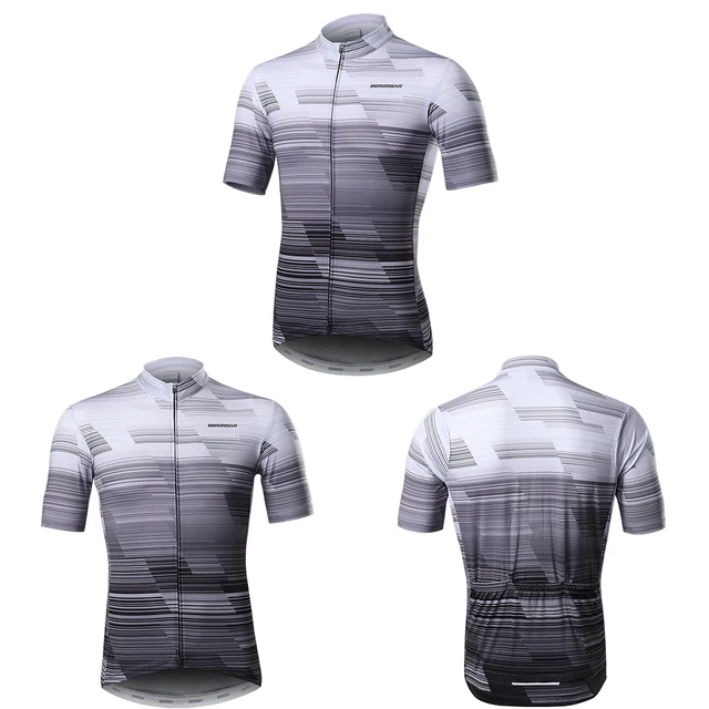 Men's Cycling Jersey - Short Sleeve Bike Shirt With Full Zipper & 3 Back Pockets, Moisture Wicking