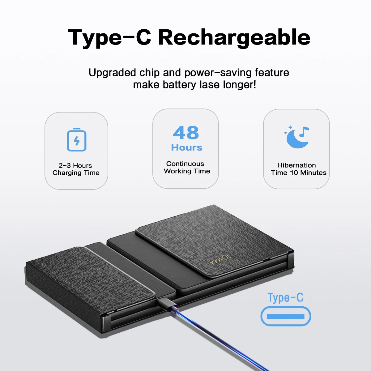 Jomaa Handy faltbar Bluetooth mit Touchpad, wiederaufladbare Smartphone-Tastatur_voghion.com