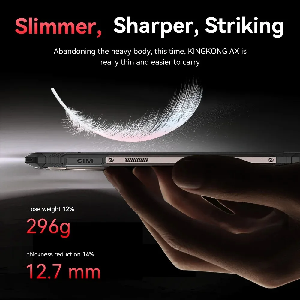 Cubot KINGKONG AX,Rugged Smartphone Android 14, 4G Smartphone  Helio G99, 24GB RAM(12+12), 256GB ROM, 120Hz Screen, 100MP,NFC