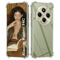 Crystal Clear Shockproof TPU Protective Phone Case with Reinforced Corners for Poco C75 (Transparent)