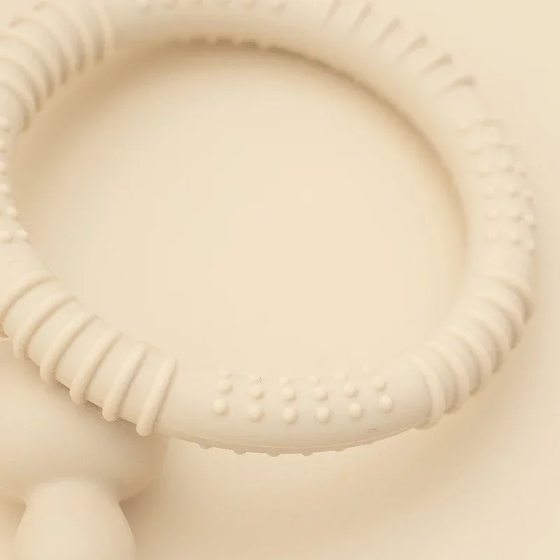1Pcs Baby Silicone Teether Health Care Molar Toy Food Grade Toddler Nursing Teething Ring Chewing Toys BPA Free Baby Accessories 5
