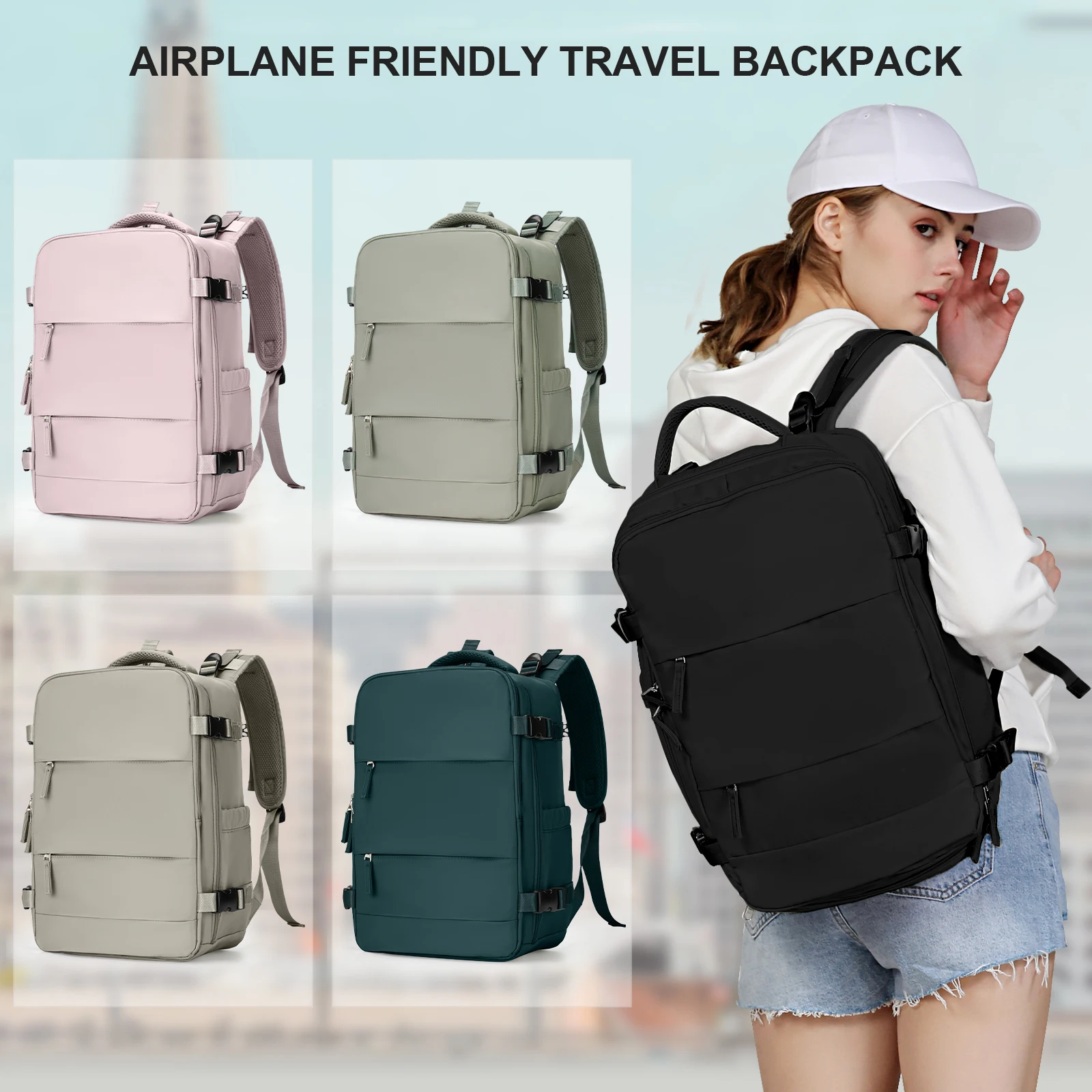 Ryanair Backpack 40x20x25 Cabin Bag  Men Women Travel Backpack Hand Luggage Bag, Storage Bag Waterproof Laptop Backpack for Work