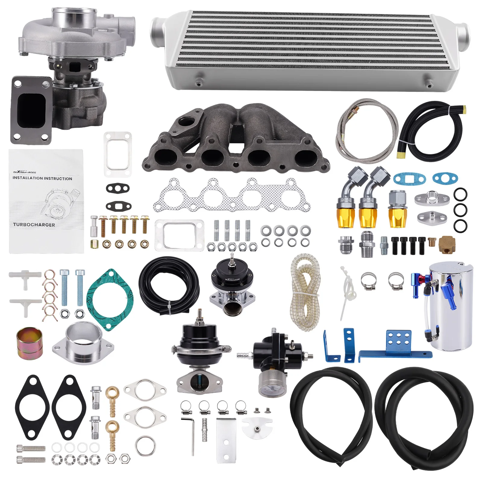 Turbo Kit for Honda Civic D15 D16 1.5L 1.6L T3/T4 + Manifold + Intercooler NEW