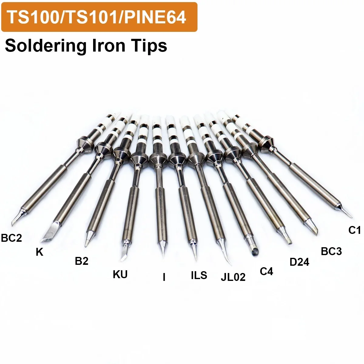 

TS101 TS100 PINE64 T85 Replacement TS Series Electric Soldering Iron Head Tips Various Models Of K KU ILS C4 JL02 BC2 B2 I D24