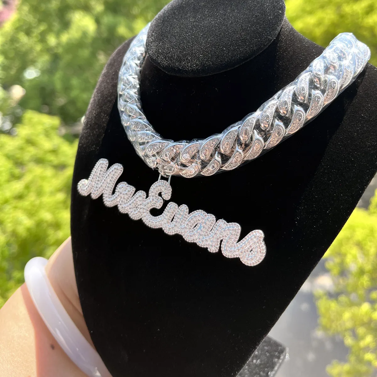 Plate Bracelet Custom Cuban Link Chain With Name Custom Cuban Link