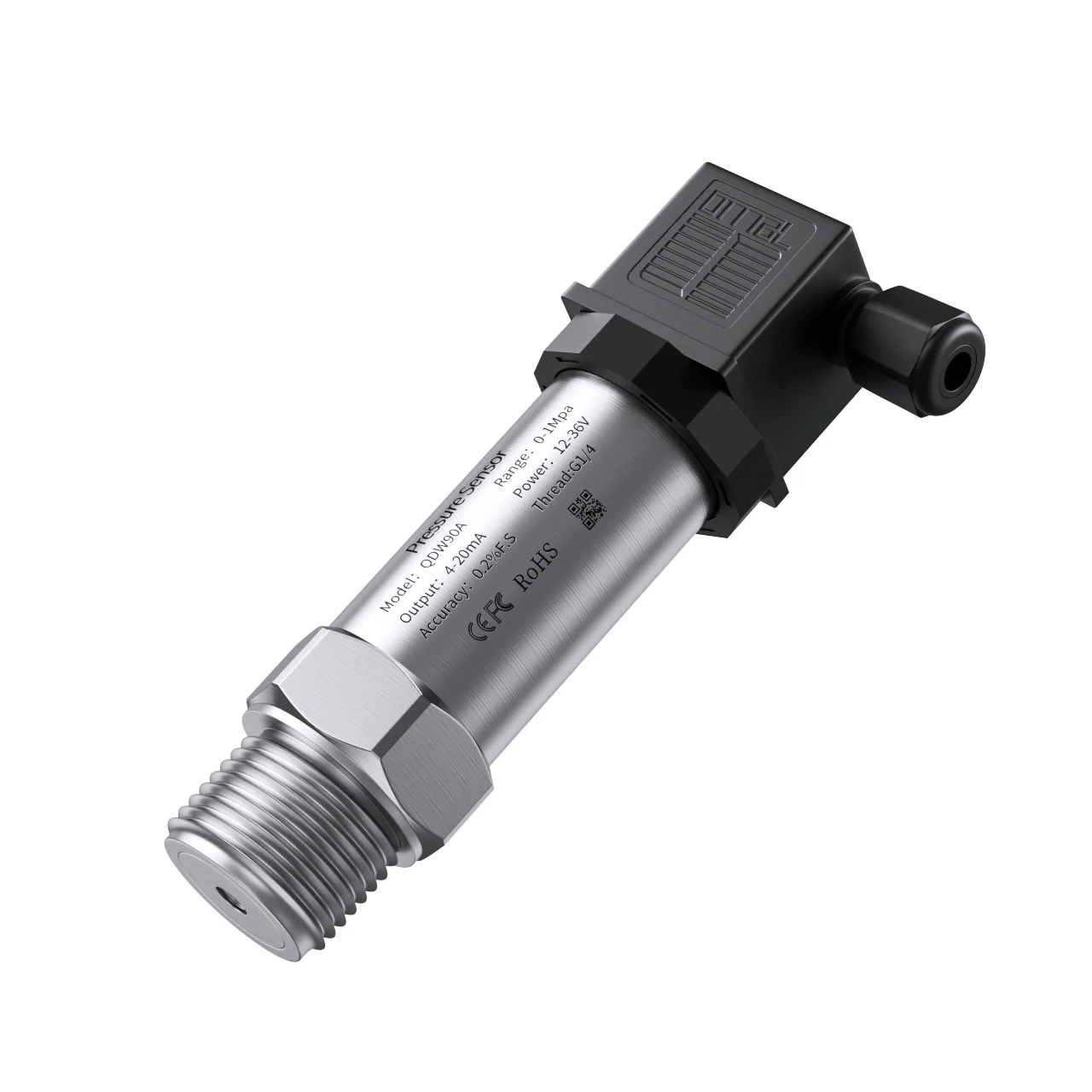 NPT1/4" pressure transmitter 4-20mA 0-10V 10bar 200bar 100psi 1.6Mpa 50mbar Water Gas Oil Liquid Pressure Sensor