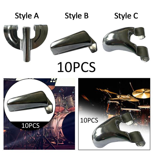 10x Bass Drum Claws Hooks Repair Metal Drum Mount Repair Accessory Tool Bass Drum Set Percussion Claw Hooks Bass Drum Parts