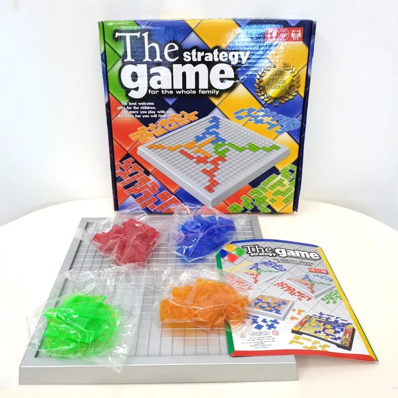 Children Intellectual Puzzle Strategy Board Educational Toys Colored Squares Game Kids Family Party Indoor Desktop Jigsaw Games 2
