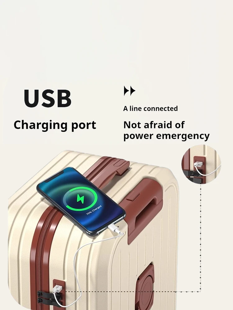 Women's Soft-shell Cabin Suitcase 20 Inch ABS+PC Luggage with