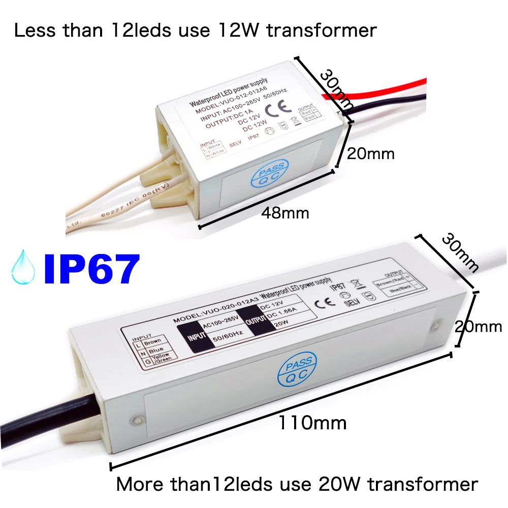 IP65 Mini Spotlight 15mm 1W Recessed Spot Leds Lights 12V Ceiling Downlight Stair Cabinet Spots Lamp with Transformer 110V-220V 6