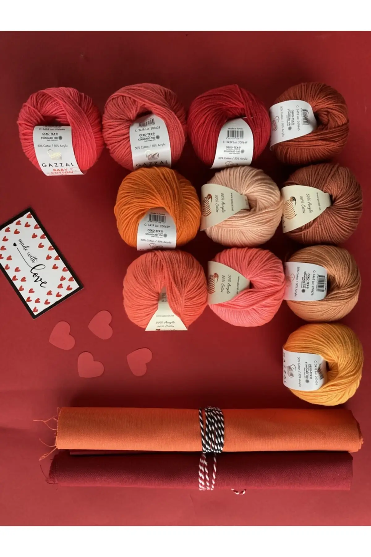 

Fabric + rope Set (red) Embroidery Kits Hobby Supplies & Entertainment Living