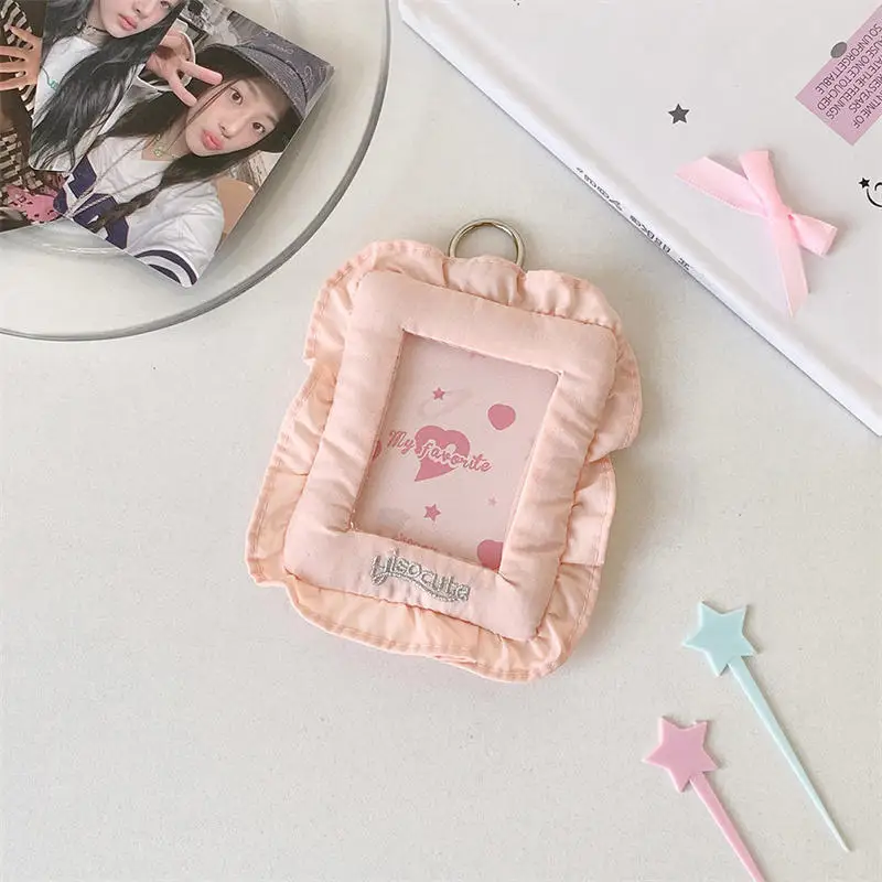 INS Card Holder Card Bag Photo Card Case Photo Storage Pendant Storage Bag Soft Sweet 3-inch Pillow Shaped Fashion Card Sleeve