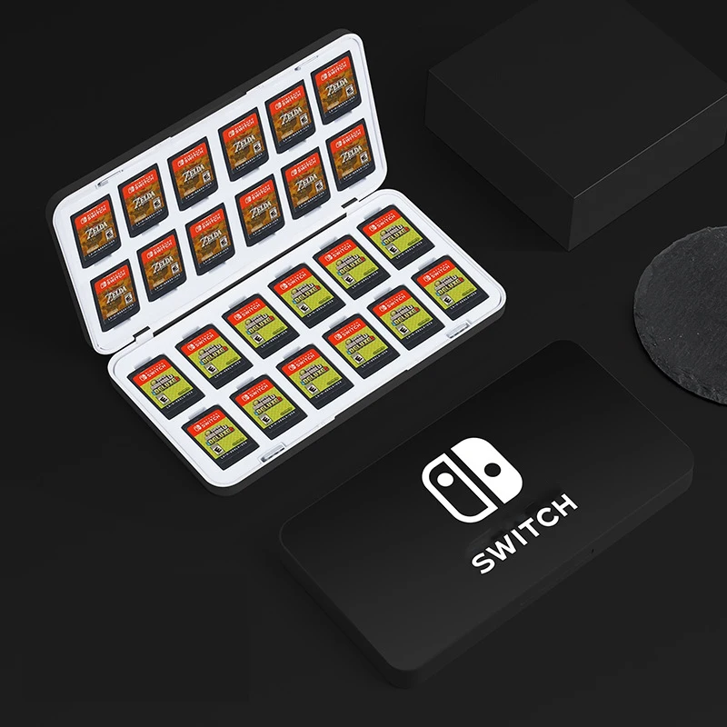 Caixa de armazenamento titular do cartão de jogo gato, 24 slots de jogo e  24 slots para cartão Micro SD, adequado para Lite/OLED/ns switches -  AliExpress