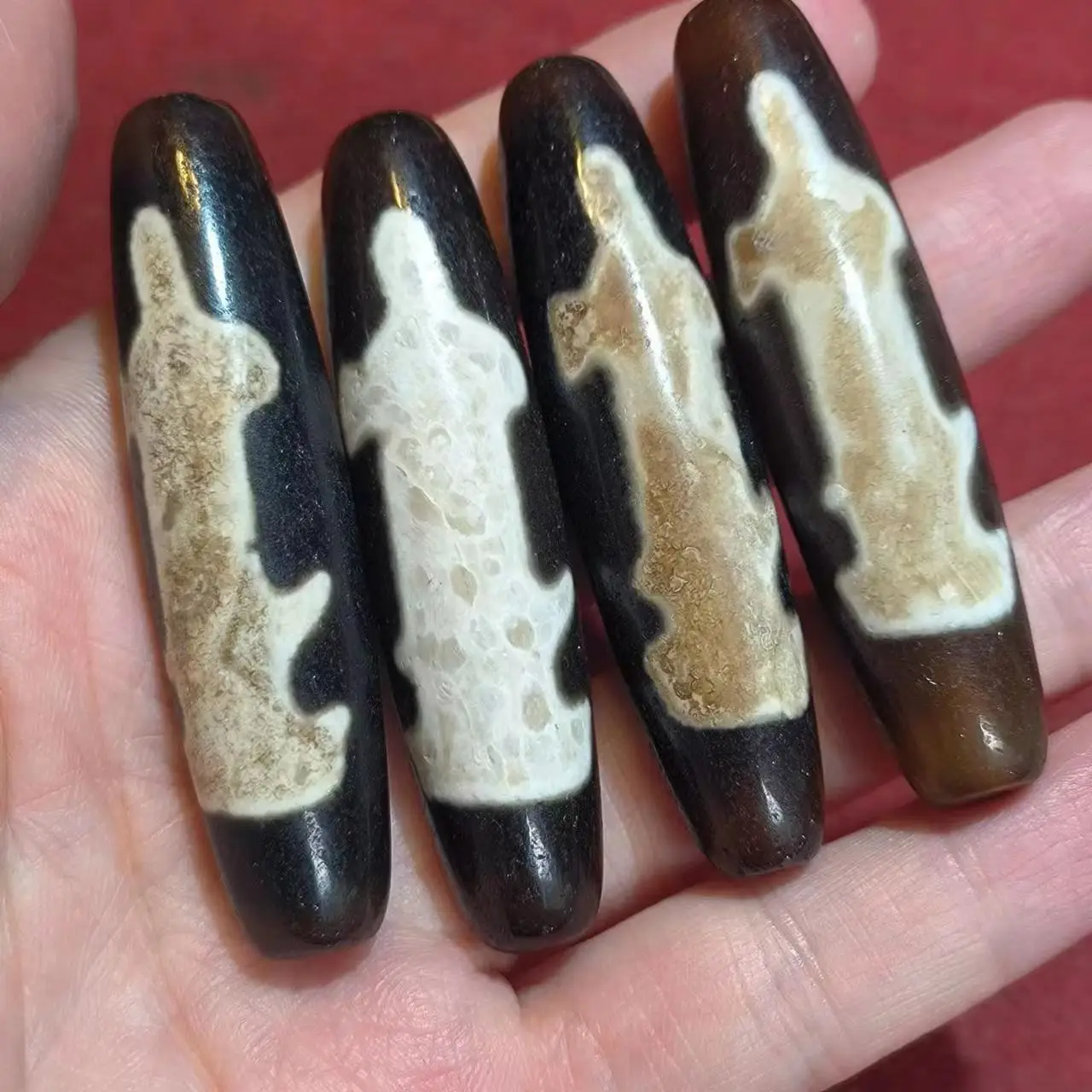 

1pcs/lot Natural double-sided Guanyin pattern old agate dzi Weathering lines calcify Quaint 60mm Handmade beads Accessories diy