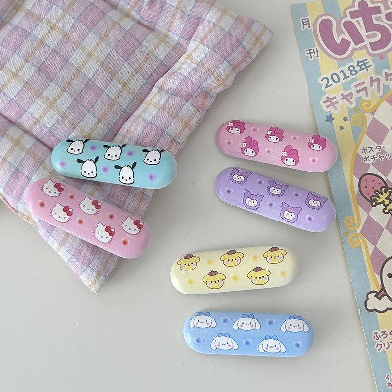 

Новинка набор заколок для волос Sanrio Kawaii Мультфильм My Melody Cinnamoroll Kuromi Hello Kitty Pacha Love Box аниме девочка сердце украшение игрушка подарок