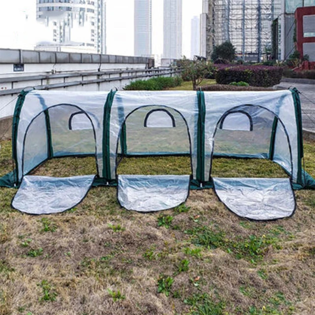 Hordozható Alagút Üvegházhatású Összecsukható Pe Hőmegőrzés Eső- És Fagyálló Zöldség Burkolat - Image 3