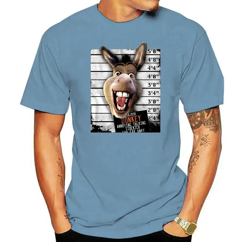 Brank Kids Movie Smiling Donkey Mugshot Maglietta Per Adulti Sidekick Parlante Irritante Maglietta All'Ingrosso