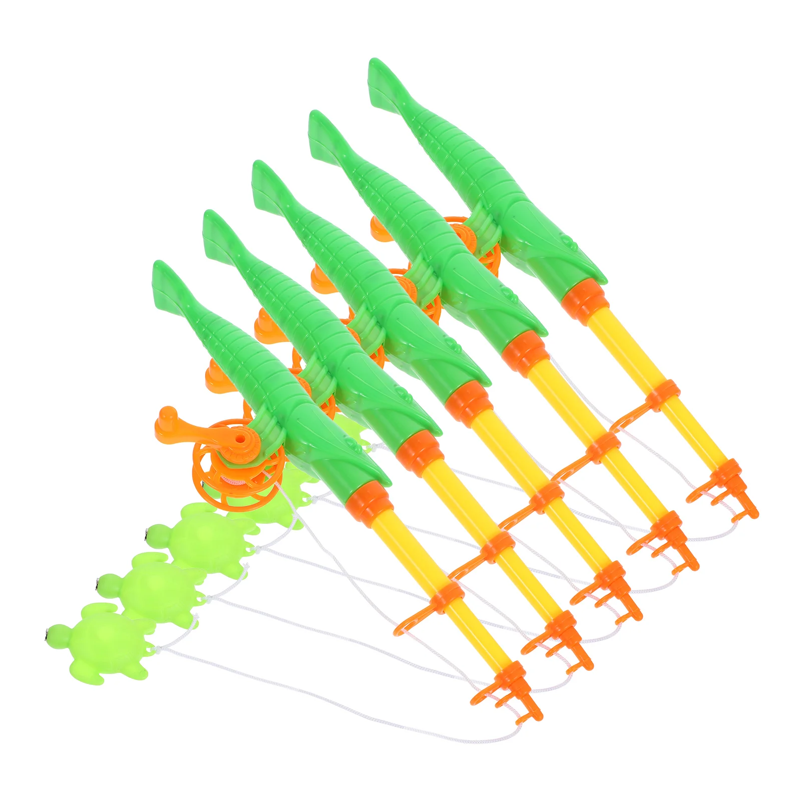 5 Pcs Children's Fishing Rod Educational Toddler Toys Poles for Kids Playset Reusable Magnetic 5
