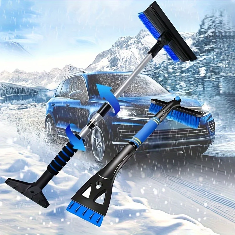 Window Snow Scraper Multi Functional Car Winter Snow Shovel Cleaning Brush Defroster Car Windshield Accessories