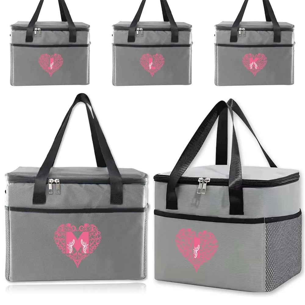 

Cooler bag Thermal food bag Insulated Lunch Bags College Student Aesthetic Cooler Tote Bags Love letter Print Series Picnic Box