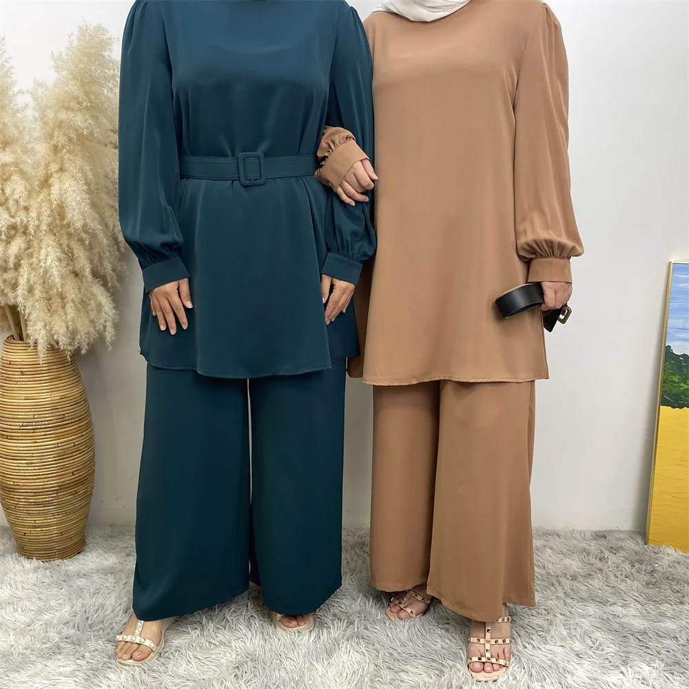 2023 이슬람 여성을 위한 두바이 스타일 라마단 로브와 투피스 아바야 세트, 터키 드레스 및 기도 드레스 11 이슬람 신상 패션 여성 의류, 중동 터키 두바이 루즈 우아한 기질 세트