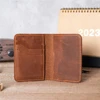 Men's Front Pocket Minimalist Cowhide Full Grain Leather Slim Wallet Card Holder ID License Bank Credit Card Vintage Retro NEW 4