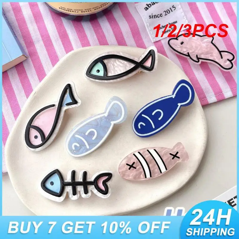 

1/2/3PCS Dolphin Clip Sturdy And Durable Section 8 Hairpin/side Clip Small Fish Hairpin Fun Fresh Hair Accessories Side Clip