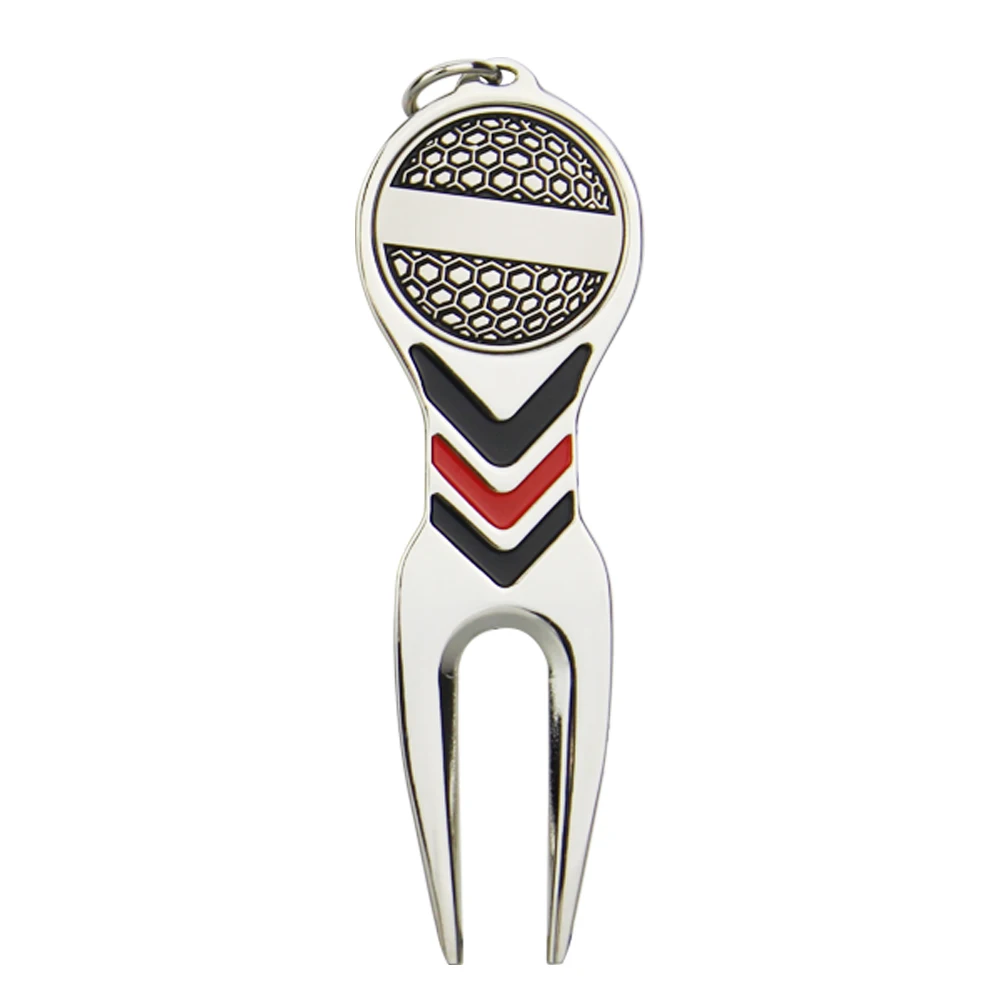 1 Pcs Golf Divot Repair Tool Golf Green Fork Pitch Groove Cleaner Pitchfork Stainless Magnetic Detachable Golf Sport Accesories 5