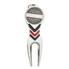 1 Pcs Golf Divot Repair Tool Golf Green Fork Pitch Groove Cleaner Pitchfork Stainless Magnetic Detachable Golf Sport Accesories 5