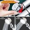 New High Pressure Shower Head Twin Turbocharged Shower Head Handheld Turbo Fan Propeller Shower One-key Stop Massage Showerhead 3