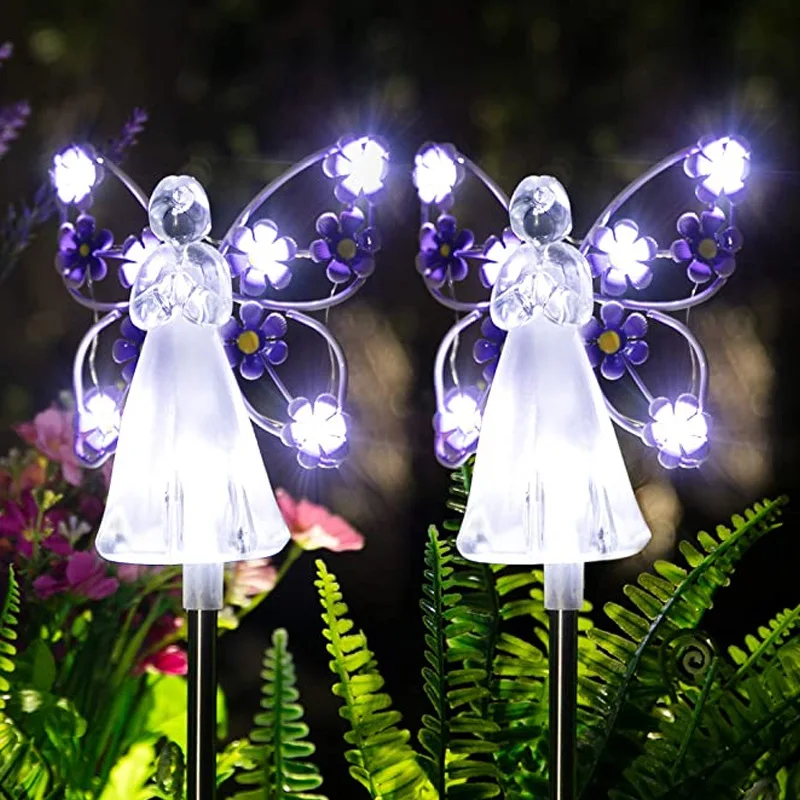 Solar Lights Outdoor  Lamps For The Garden  New  Angel Decor Ation  Plug-in  Home  Luminous Decorative