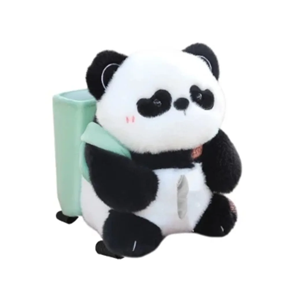 Cute Car Tissue Dispenser Plush Cartoon Tissue Dispenser Space-Saving Tissue Box
