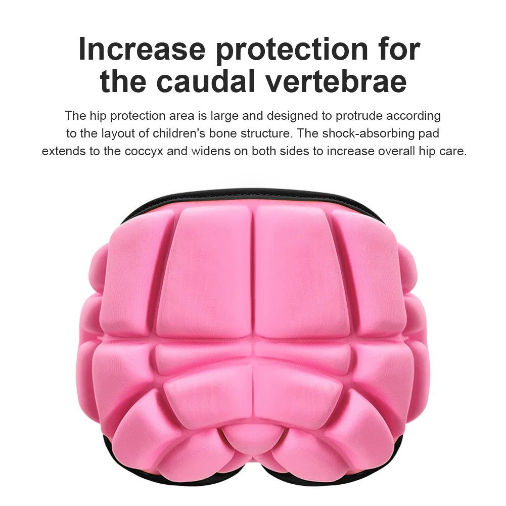 Kids Butt Pad Protective Butt Pad Adjustable Snowboard Padded Mat Anti Slip Hip Protection Shorts for Skating Snow Boarding