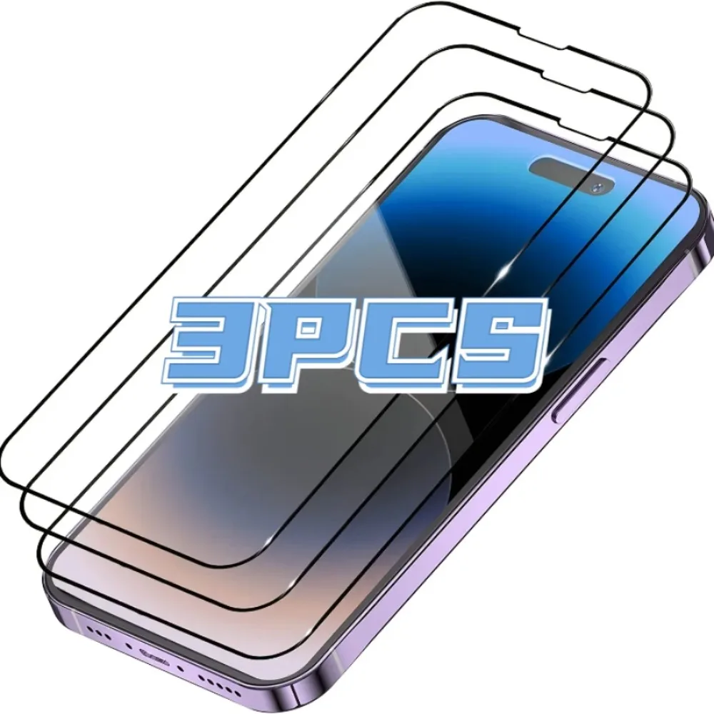 

Защитное стекло 9D для IPhone, закаленное стекло для IPhone 14, 13, 12, 15, 11 Pro Max 7, 8Plus, X, XR, XS Max, 3 шт.