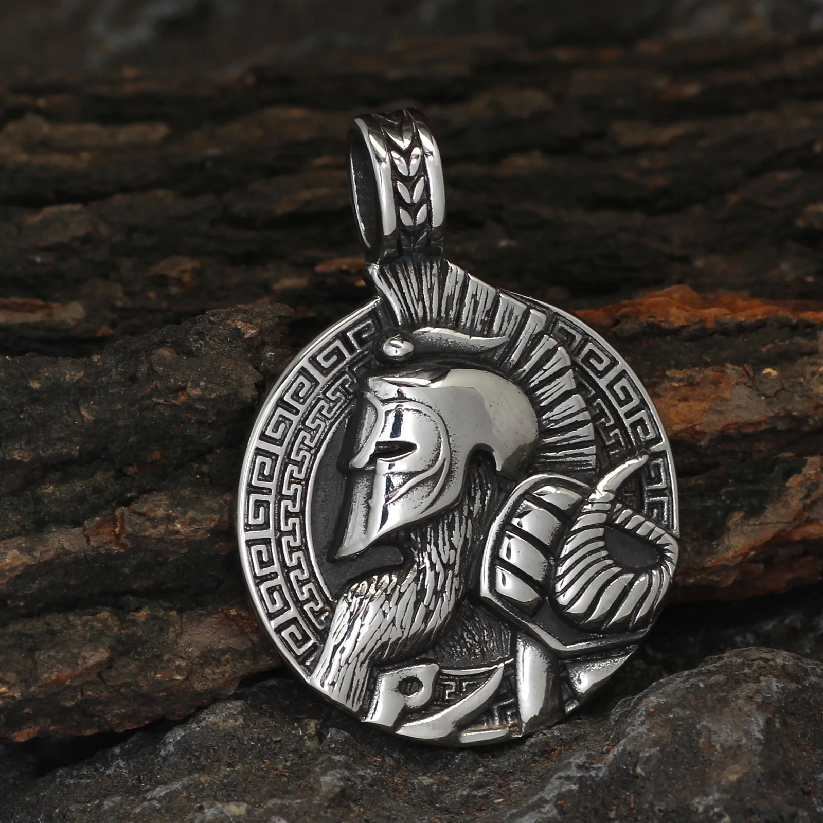 Dawapara spartan capacete pingente colar antigo grécia símbolo men