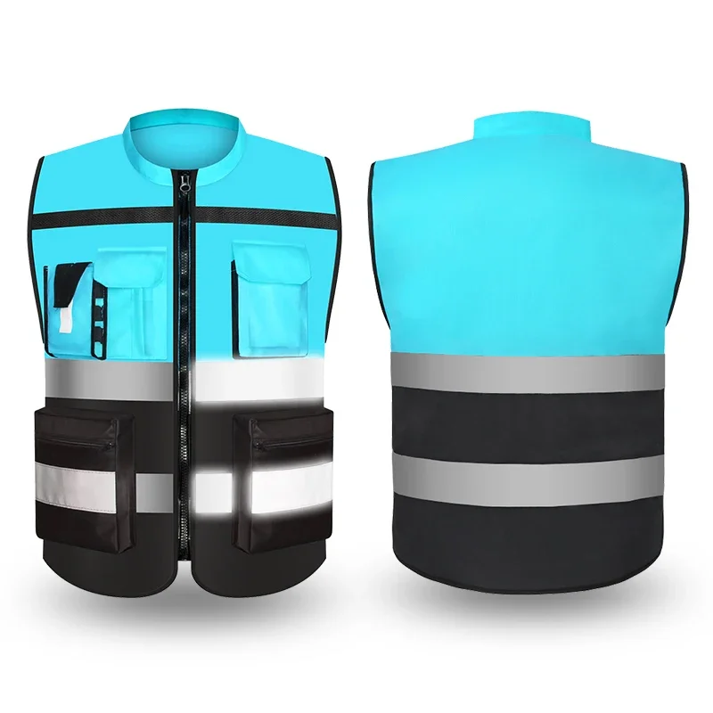 Multi Pocket Oxford Fabric Safety Vest For Night Riding