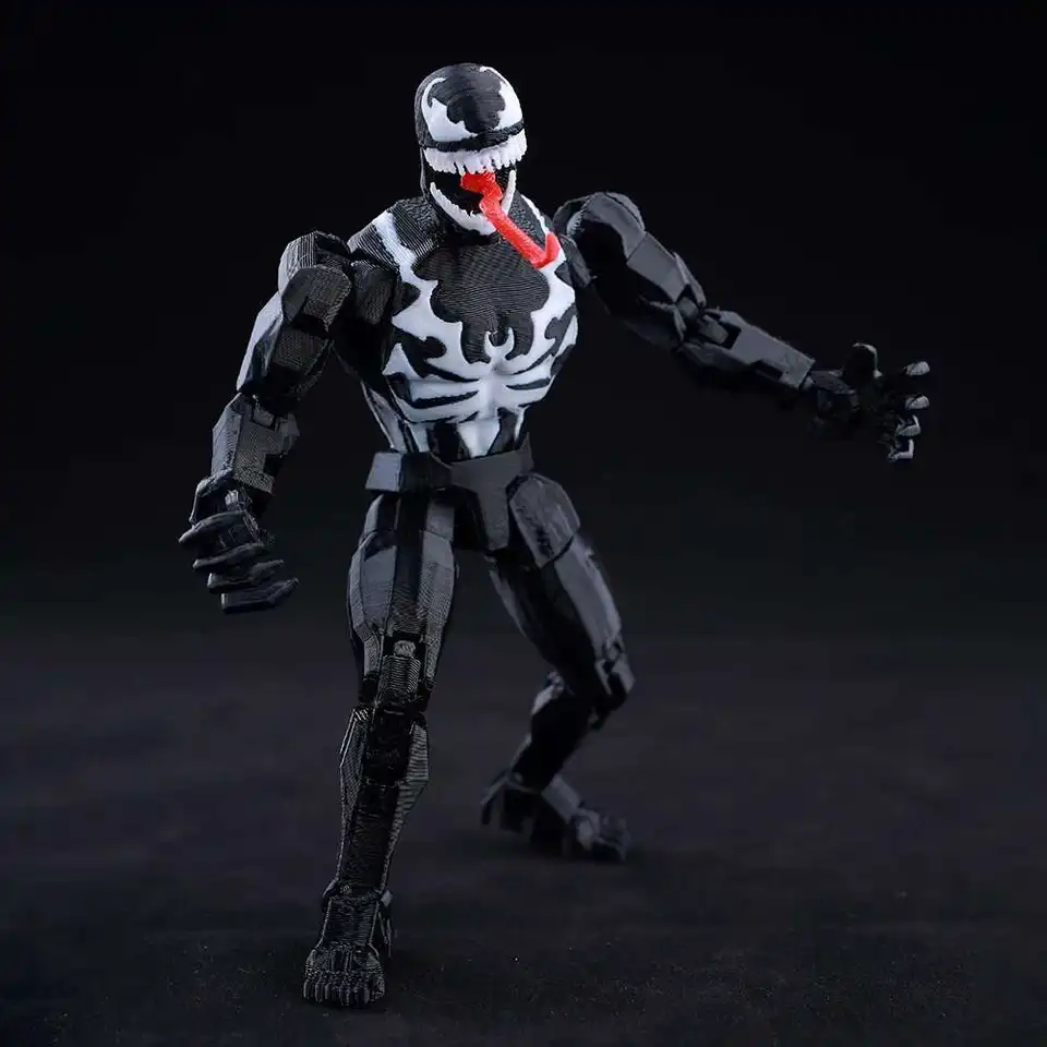 9L3D Printed Anime Characters Lucky Dummy 13 Action Figures Venom